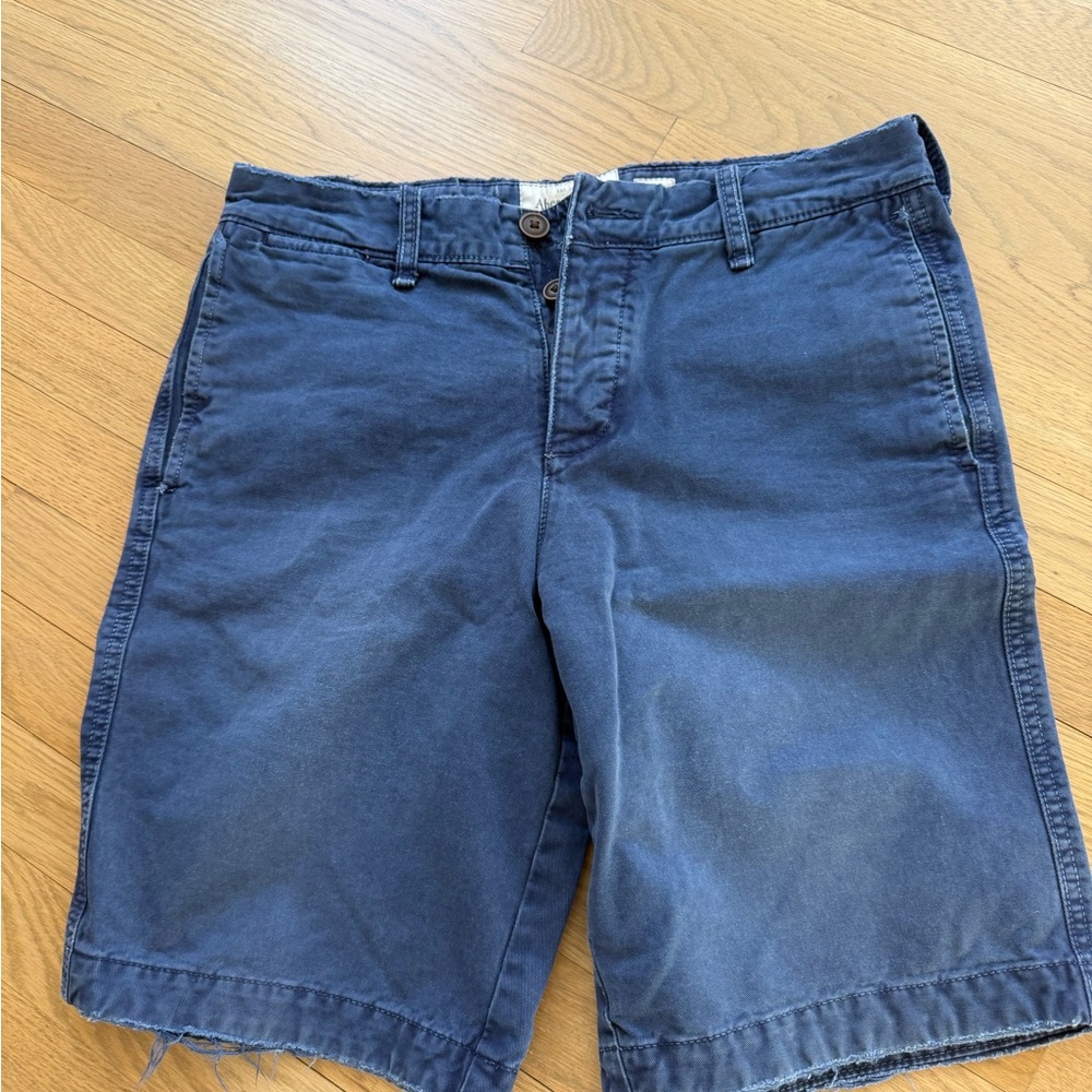 Abercrombie & Fitch 9” Navy Cotton Men’s Flat Front Shorts Size 31 Y2K